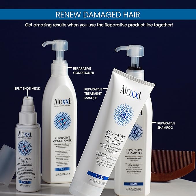 ALOXXI Repair Hair Mask for Color-Treated Hair Enriched with Keratin & Peptides, Deep Conditioning Treatment for Dull and Damaged Locks, 16.9 Fl Oz-Velvo Beauty