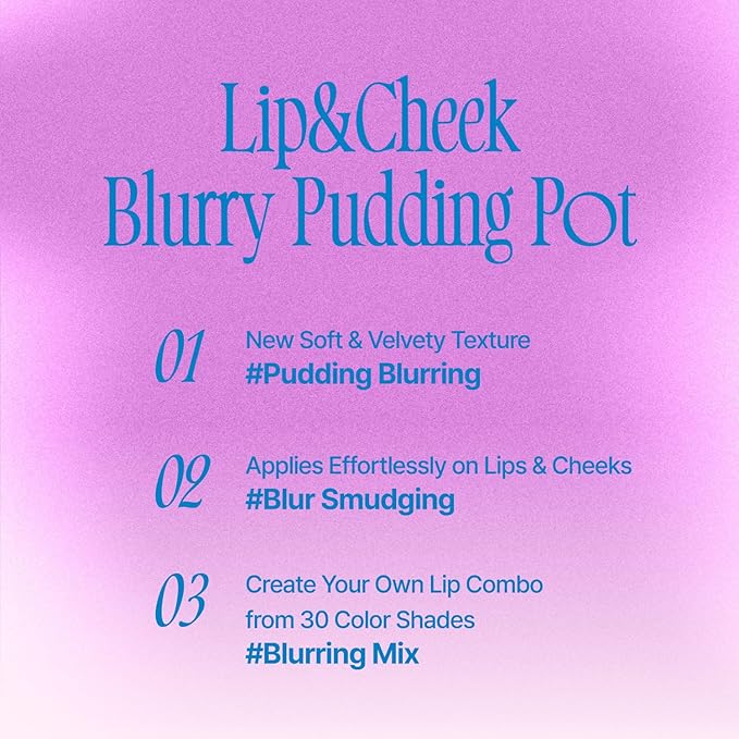 Lip&Cheek Blurry Pudding Pot | Cold-hearted Moment - Slayyy | Makeup Blush, Buildable Lightweight, Multi-Use Soft Matte Finish | 5g-Velvo Beauty