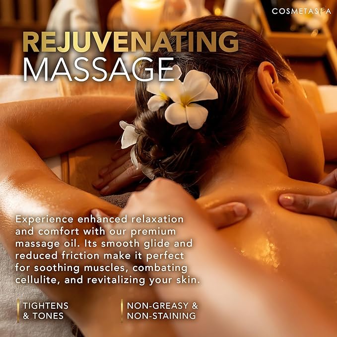 Cellulite Massage Oil, Gel & Mitt - Natural Hot Cream Massage Gel, Oil & Massager - Firm, Tone, Tighten & Moisturize Skin. Soothes Muscles (16.9 oz)-Velvo Beauty