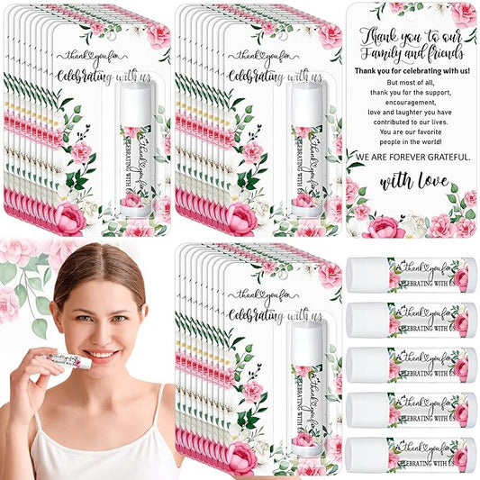 30 Pack Thank You Gift Lip Balm Bulk Bridal Shower Favors Bridal Shower Favor Lip Care Set Bachelorette Party Favors Baby Shower Favor Thank You Appreciation Gift for Guest Basket Gift Stuffer-Velvo Beauty