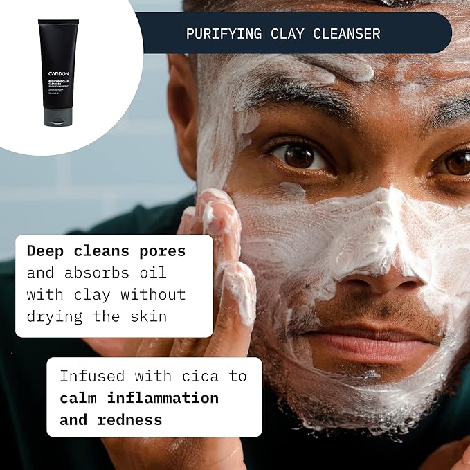 Limited Edition Men's Skincare Gift Set, Cardon Anti-Aging Korean Skincare Routine, Cactus-based, All Skin Types, Face Wash, Face Moisturizer with Sunscreen, SPF 30, Night Lotion, Eye Cream (4 CT)-Velvo Beauty