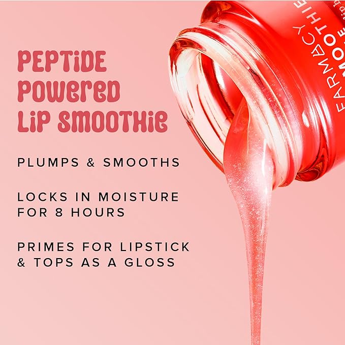 Farmacy Peptide Lip Balm - Lip Smoothie Hydrating Lip Balm with Vitamin C to Visibly Plump + Smooth Lip Lines - Nourishing Lip Treatment with a High-Gloss Finish - Apple (10g)-Velvo Beauty
