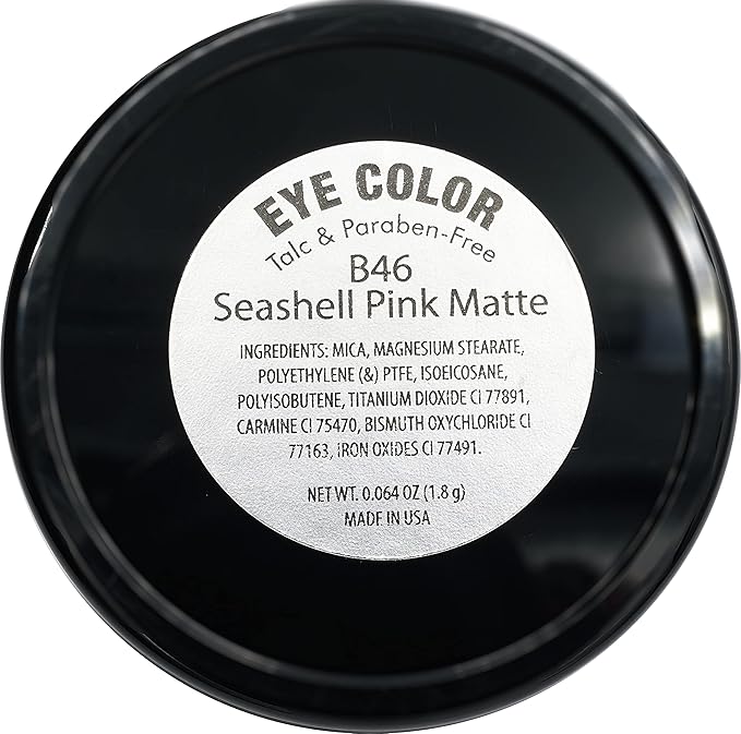 Seashell Light Pink Opaque Matte Pressed Powder Single Vegan Eyeshadow; Talc, Paraben & Cruelty Free-Velvo Beauty