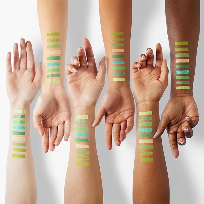 9 Colors Shimmer Matte Green Eyeshadow Palette. Highly Pigmented Light Green Eyeshadow Dark Green Eye shadow Paleta.Blendability Shiny Matte Green Makeup Powder Palet.paleta de sombras de ojos verdes-Velvo Beauty