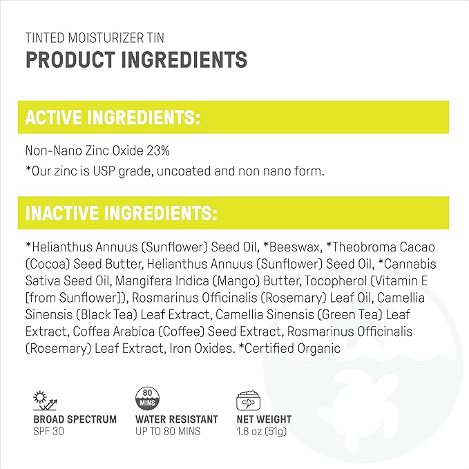 Raw Element Ultra-Moisturizing Tinted Face Cream, Non Toxic Mineral Face Sunscreen, Daily Tinted Moisturizer, Non-Nano Zinc Oxide, Reef Friendly, All Ages, SPF 30, 1.8 oz, Island, Pack of 1-Velvo Beauty