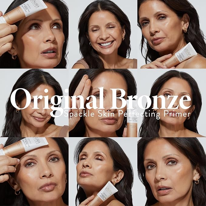 LAURA GELLER NEW YORK Spackle Primer - Bronze - Super-Size 2 Fl Oz - Hyaluronic Acid Makeup Primer for Mature Skin-Velvo Beauty