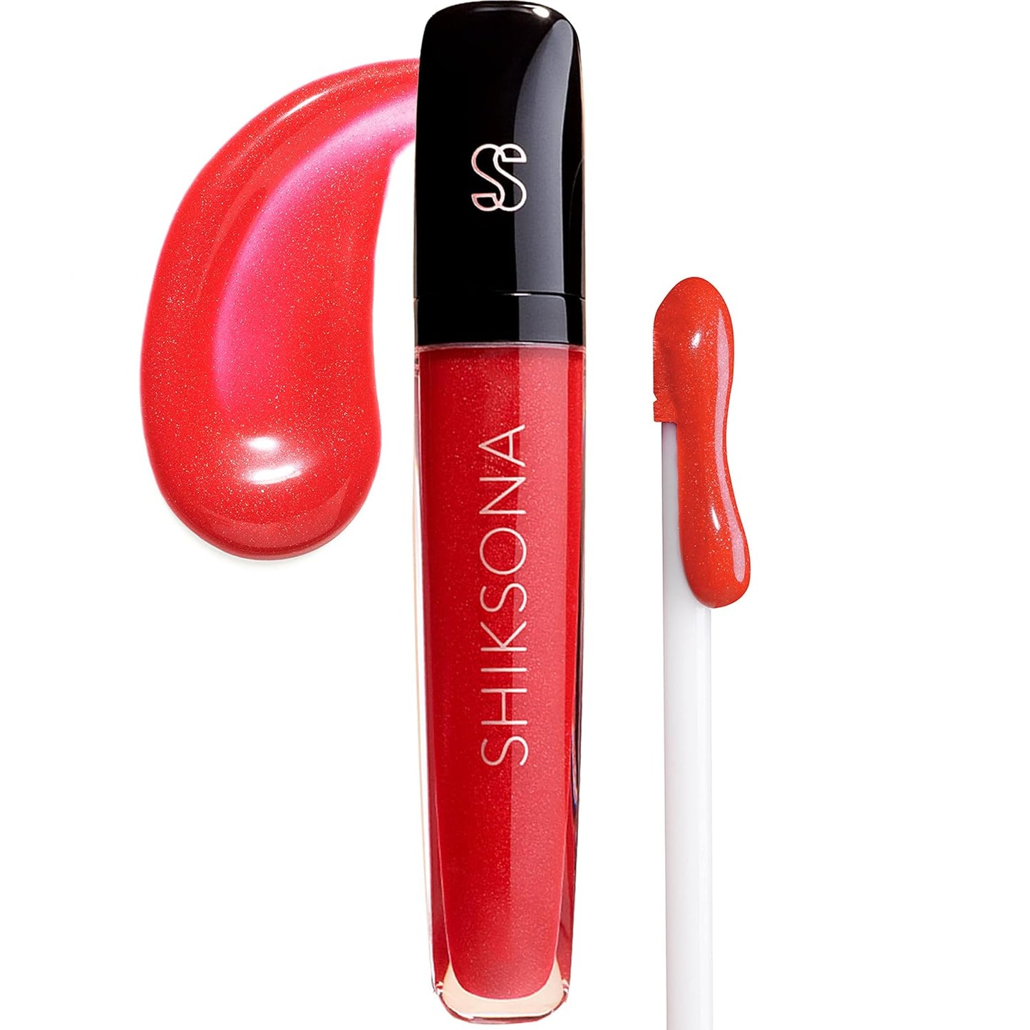 High Shine Lip Gloss | Hydrating, Vegan, High Pigment, Non-Sticky Lipgloss in a Timeless, Universal Color | Sexy Self-Starter (Candy Apple Red)-Velvo Beauty