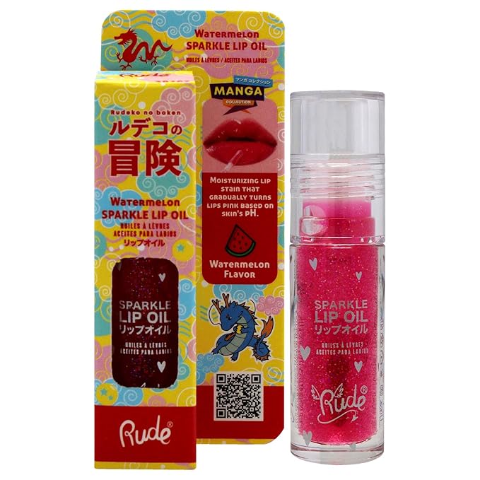 RUDE Manga Sparkle Lip Oil-Velvo Beauty