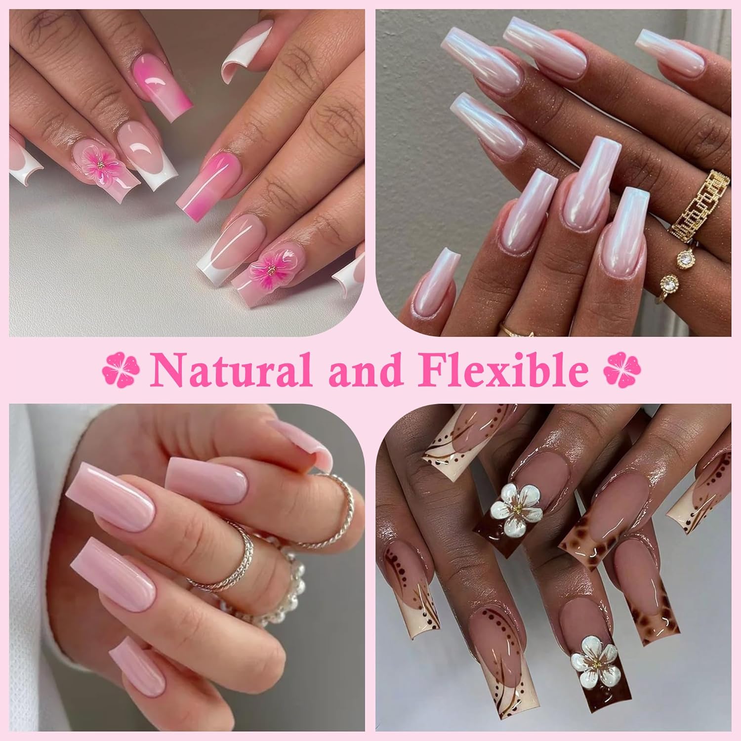 Nail Tips Square: 504pcs Pre-etched Square Press on Nails Clear Full Cover Fake Nails for French Nail Extension Salon Home DIY 12 Sizes Gel Tips-Velvo Beauty