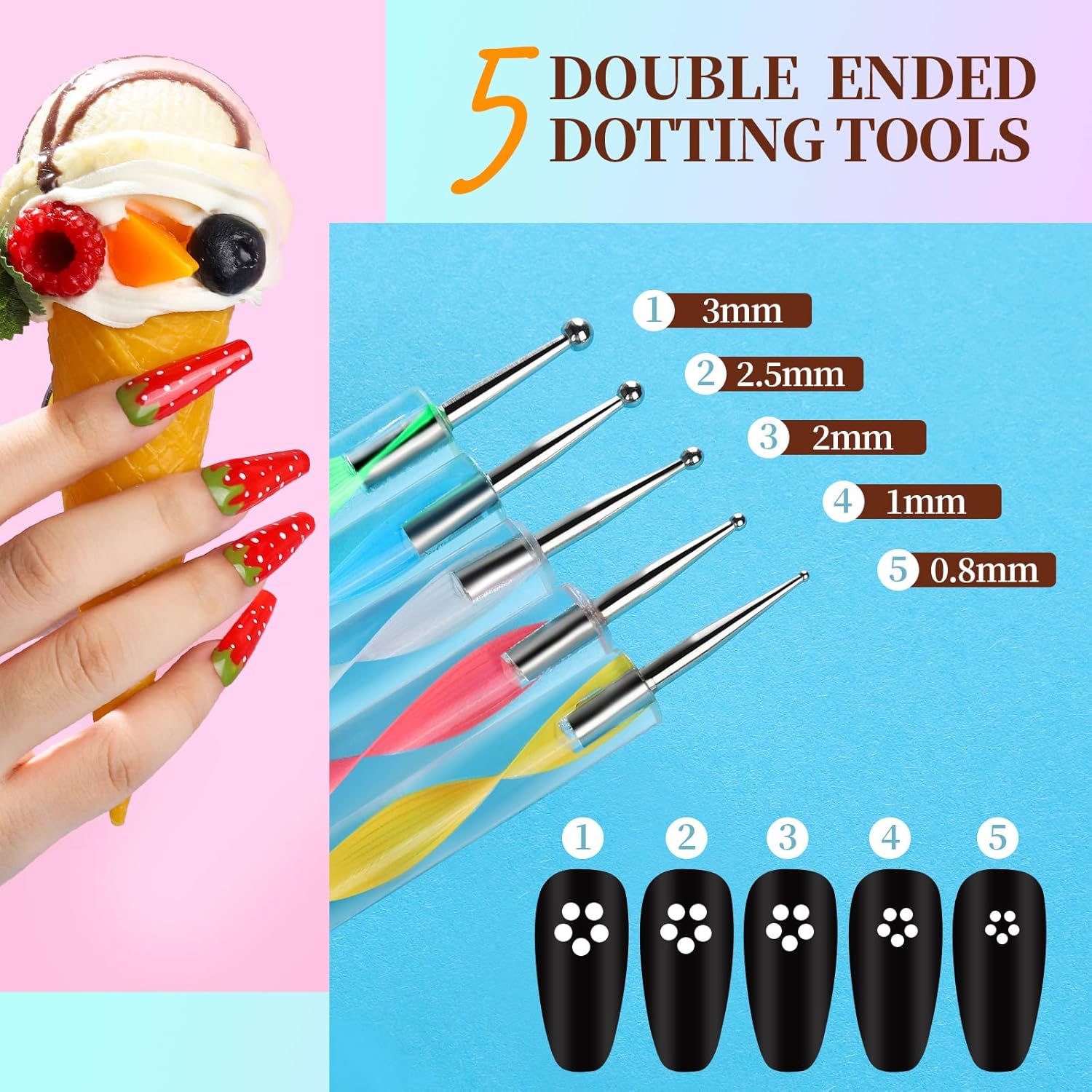 Teenitor Nail Art Brushes Set, Nail Art Tools, Nail Art Kit, Nail Art Supplies, Nail Rhinestones, Nail Accessories For Nail Art-Velvo Beauty