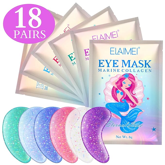 Under Eye Patches(18 Pairs) for puffy eyes - Eye Mask with Natural Marine Collagen, Diminish dark circles, Wrinkles, Hyaluronic Acid - Anti-Aging Under Eye Mask for Face Care-Velvo Beauty