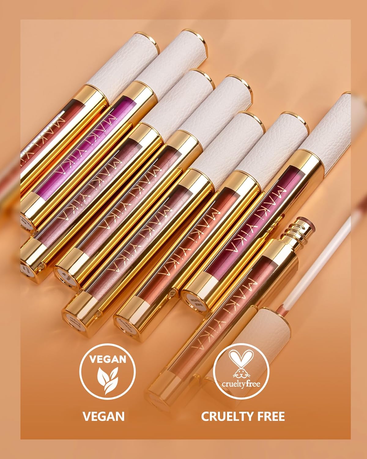 MAKI YIKA Metallic Pink Lipstick for Women Nude Pink Lipsticks Long Lasting Glitter Lipstick No Smudge No Transfer Liquid Lip Gloss (BR21 Sweet Rose)-Velvo Beauty