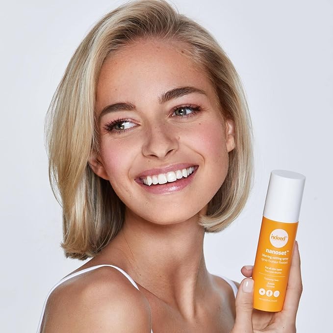 Indeed Labs Nanoset Blurring Setting Spray - Made With Ectoin - Lightweight, Long Lasting, Mattifying, Revitalizes, Controls Shine, Refreshes, Hydrates, All-Day Wear (Setting Spray)-Velvo Beauty