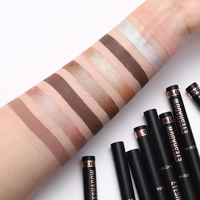 Jolilab Eyeshadow Stick Set, 8 Colors Matte Professional Bright-Colored Contouring and Highlight Stick, Cream Waterproof Long Lasting High Pigmented Eye Shadow. (8, A1)-Velvo Beauty