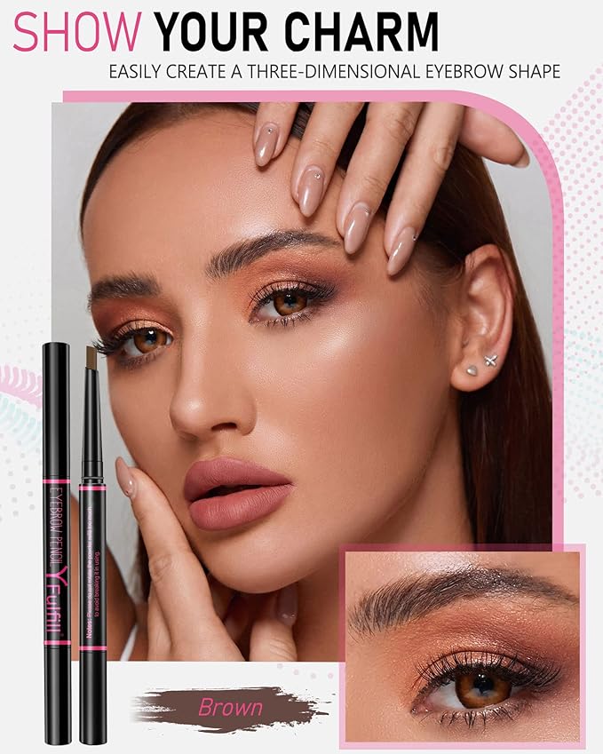 Eye Brow Pencils for Women - Waterproof Brown Eyebrow Pencil with Brush, Filler for Blondes-Velvo Beauty