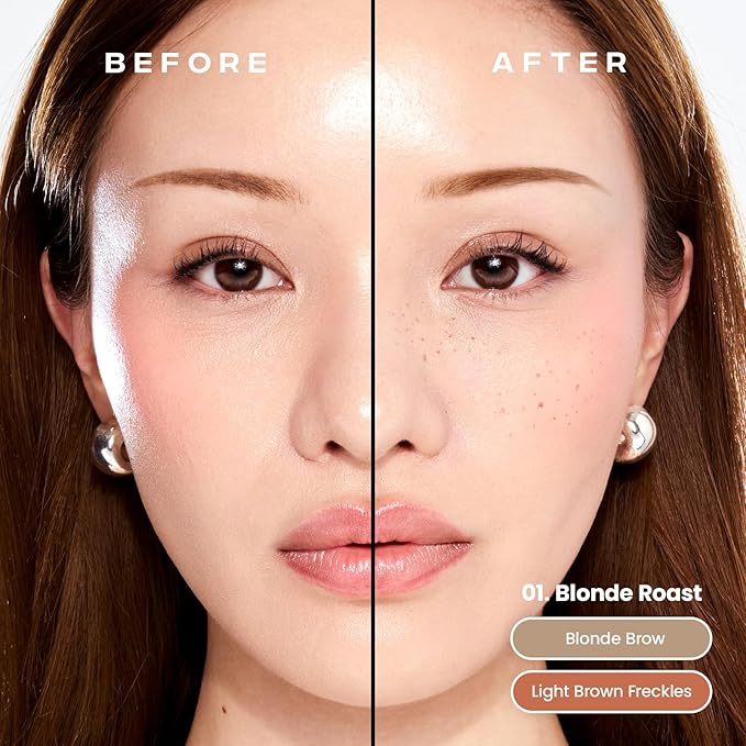 Sacheu Brow & Freckle STAY-N Tinted Eyebrow Gel & Faux Freckle Pen — 2-in-1 Longwear Water Resistant Brows Tint, Cruelty-Free & Vegan, Blonde Roast-Velvo Beauty