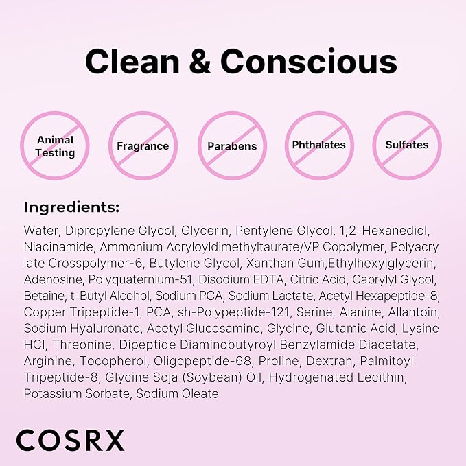 COSRX 6X Peptide Collagen Booster Toner Serum 150mL/5.07 Fl.Oz, Skin Renewal Boosting Facial Essence, Niacinamide & Hyaluronic Acid for All Skin Types, Korean Skincare, Paraben Free-Velvo Beauty