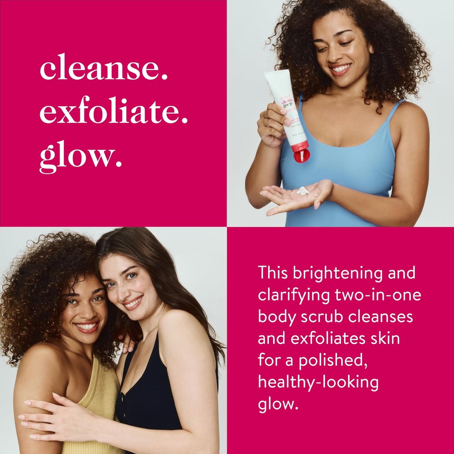 good.clean.goop beauty The Body Facial Exfoliating Scrub | Body Exfoliant & Cleanser for Glowing Skin | AHAs, Grape-Seed Exfoliant & Avocado Fruit Oil | Dead Skin Remover | Cruelty-Free & Vegan | 5 oz-Velvo Beauty