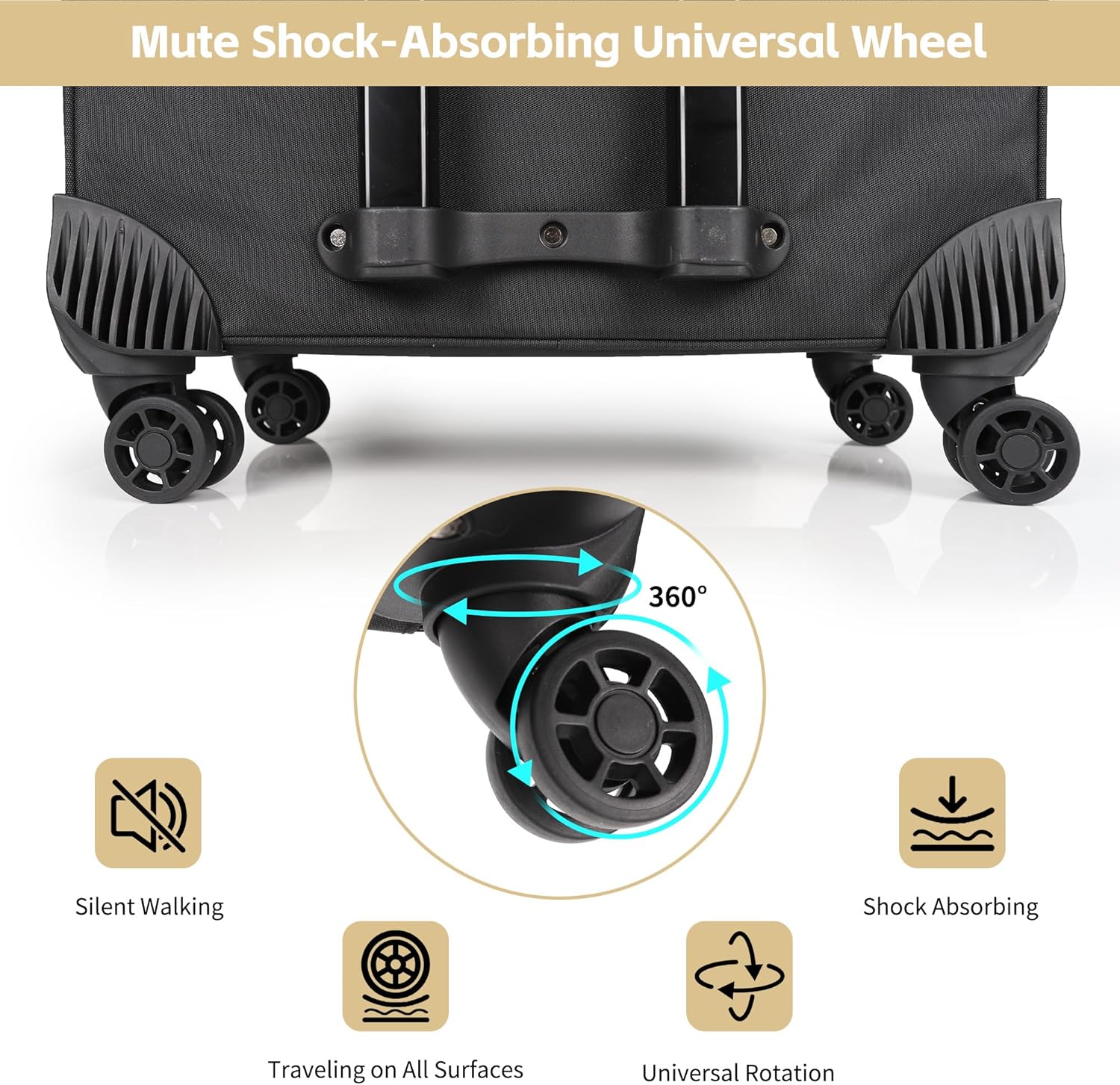 Rolling Makeup Bag Professional Makeup Artist Bags 4 in 1 Rolling Cosmetics Case Organizer Extra Large Trolley Travel Case with 360° Swivel Wheels and Adjustable Dividers-Velvo Beauty