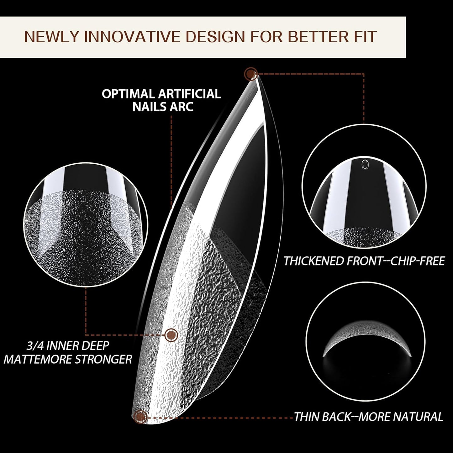 UNA GELLA Extra Short Almond Nail Tips, 504 Pcs Pre-Filed XS Almond Gel Nails, 12 Sizes Half Matte Full Cover Press Ons for Nail Extension Manicure Home DIY Salon-Velvo Beauty