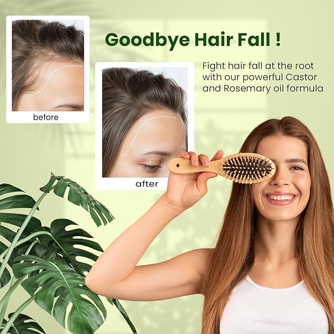 Natural Riches Castor Oil with Rosemary Oil, 8 fl oz, For Stronger, Fuller and Thicker Hair Growth - Organic Castor Oil with Rosemary Oil Premium Grade hair treatment-Velvo Beauty