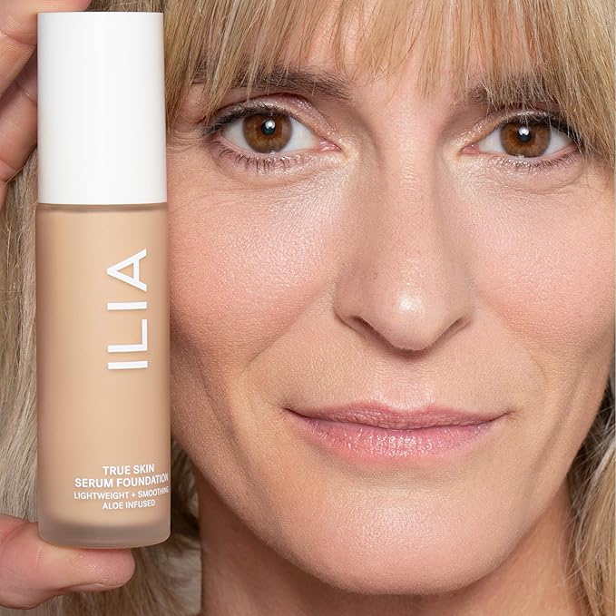 ILIA - True Skin Serum Foundation | Non-comedogenic, Cruelty-Free, Vegan, Weightless Feel, Buildable Coverage, Safe For Sensitive Skin (Corsica SF3.5)-Velvo Beauty