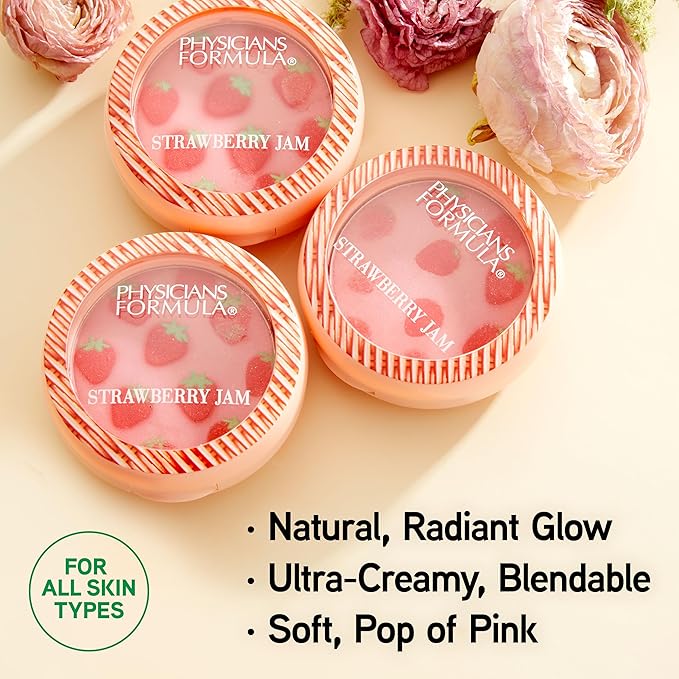 Physicians Formula Murumuru Strawberry Jam Blush Strawberry, Shimmery finish-Velvo Beauty