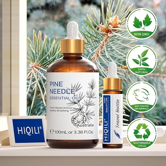 HIQILI 100ML Pine Essential Oil,100% Pure Natural Premium Quality, for Diffuser Skin Candle Making - 3.38 Fl Oz-Velvo Beauty