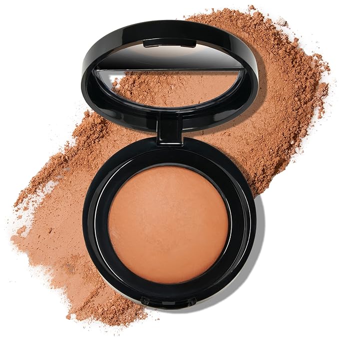 LAURA GELLER NEW YORK Baked Blurring + Setting Powder, Translucent Makeup Setting Powder For Soft-Focus Finish Minimize Fine Lines and Pores, Tan/Deep-Velvo Beauty