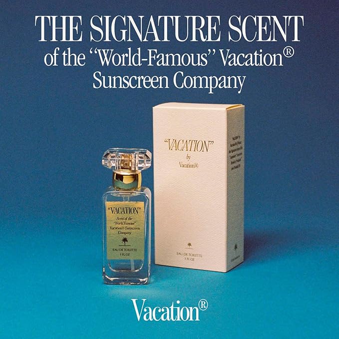 "VACATION" by Vacation Sunscreen Eau de Toilette, Beach Coconut Perfume for Women & Men, Scent of Sunscreen & Summer, Travel Size, 1 Fl. Oz.-Velvo Beauty