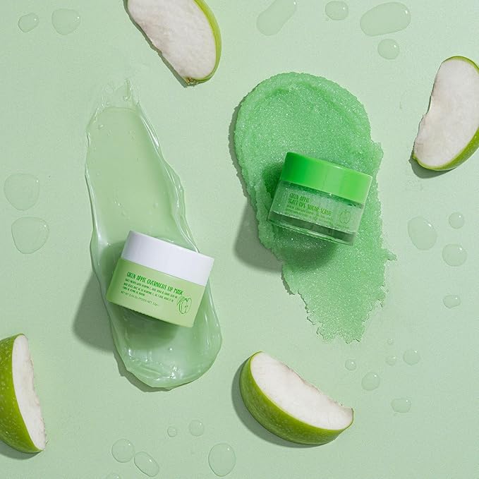 W7 Sweet Dreams Lip Scrub & Overnight Lip Mask Duo - 2Pcs Set - Apple Flavour - Exfoliate, Condition, Soothe & Hydrate-Velvo Beauty