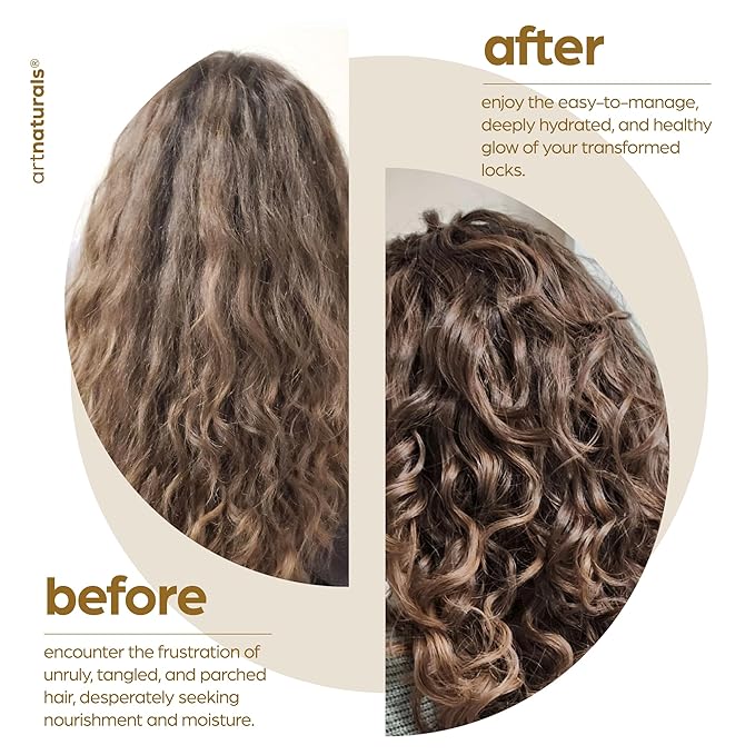 Artnaturals Argan Oil Leave-In Conditioner - (12 Fl Oz / 355ml) - Made with Organic and Natural Ingredients - for All Hair Types – Treatment for Damaged, Dry, Color Treated and Hair Loss (ANHA-0802)-Velvo Beauty