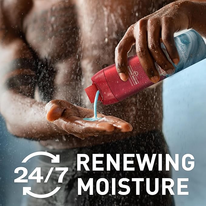 Old Spice Body Wash GentleMan’s Super Hydration for Men, 24/7 Renewing Moisture, Gentle on Skin with Skin Conditioners, Deep Sea with Ocean Waves + Kelp Scent, 20 oz-Velvo Beauty