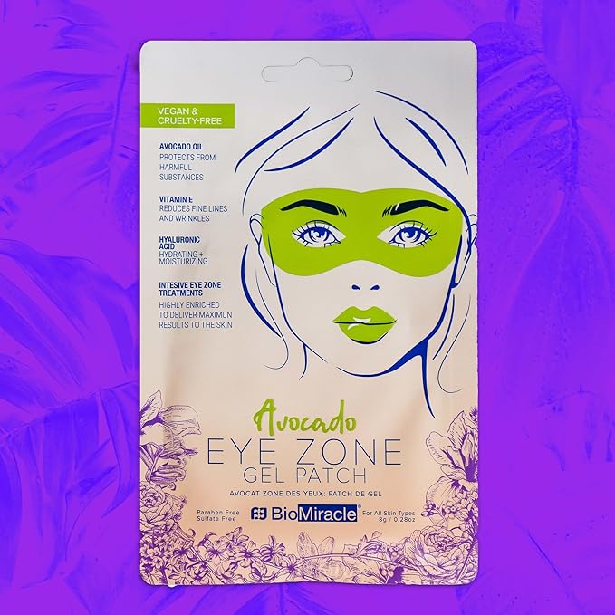 BioMiracle Avocado Eye Zone Gel Patch, Under Eye Treatment, For Under Eye Bags, Avocado Gel Patch (Pack of 3)-Velvo Beauty
