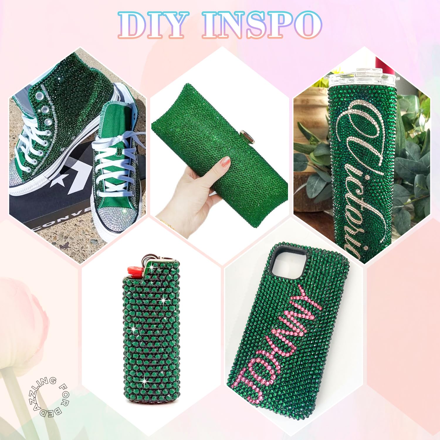 30000Pcs Resin Emerald Green Rhinestones for Bedazzling Crafting with b7000 Jewelry Glue, Bulk Flatback Gems Bedazzler Kit for Crafts Clothes Shoes Fabric Nail Diamond Art, Assorted Size 2/3/4/5/6mm-Velvo Beauty