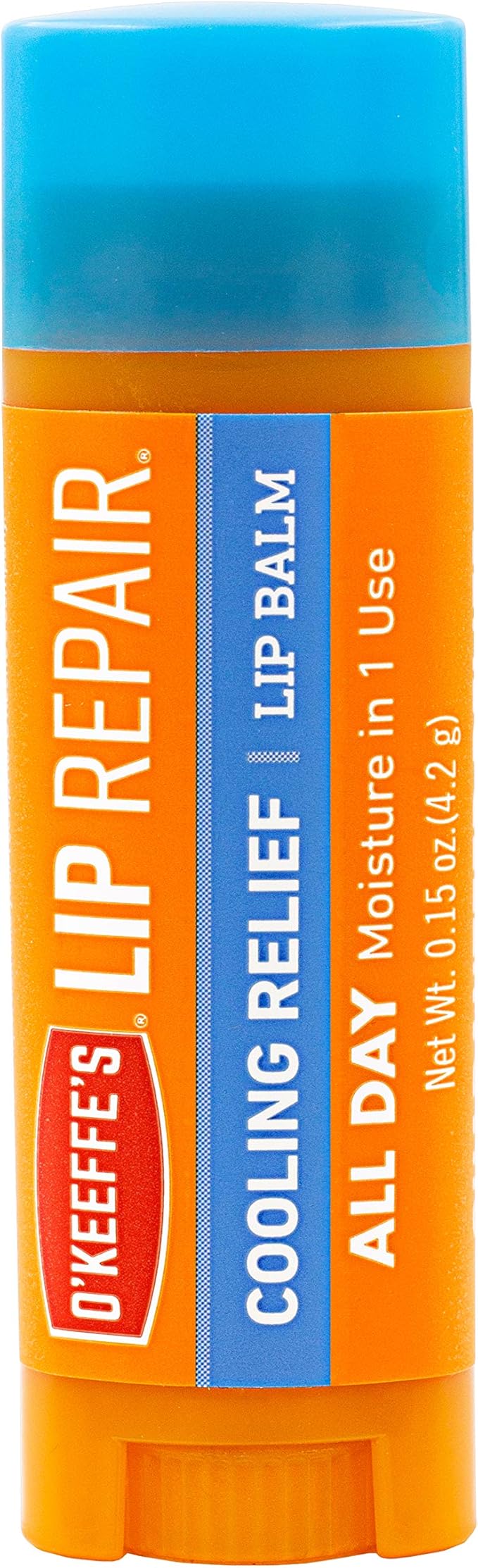 O'Keeffe's Lip Repair Lip Balm for Dry, Cracked Lips, Stick, (Pack of 4: 3 Cooling + 1 Unscented)-Velvo Beauty