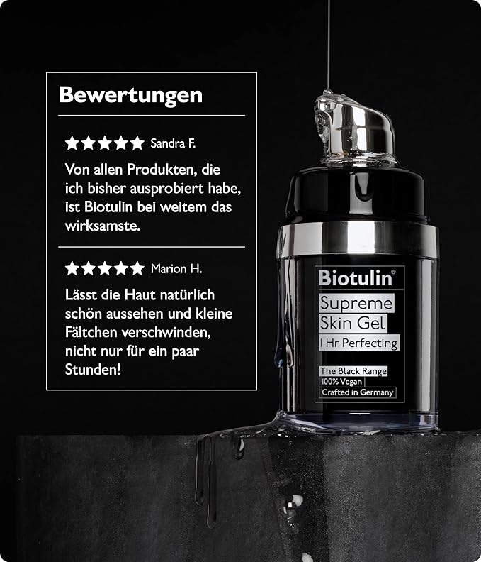 BIOTULIN - Supreme Skin Gel | Reduces Wrinkles Within 1 Hour | Hyaluronic Acid Serum | Spilanthol Serum for Face I Anti Aging Treatment - 0.5 oz-Velvo Beauty