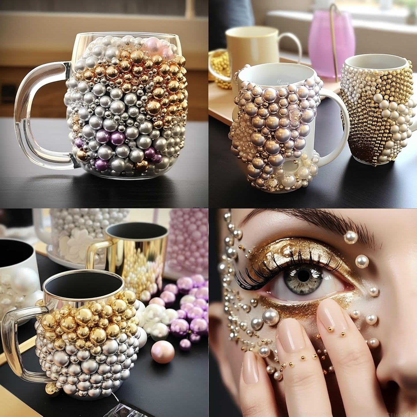 3D Bow Nail Charms Kit, Colorful Resin Flower Bowknot Nail Art, Mix Gold Silver Flatback Beads Charms for Manicure DIY Crafts Jewelry Accessories-Velvo Beauty