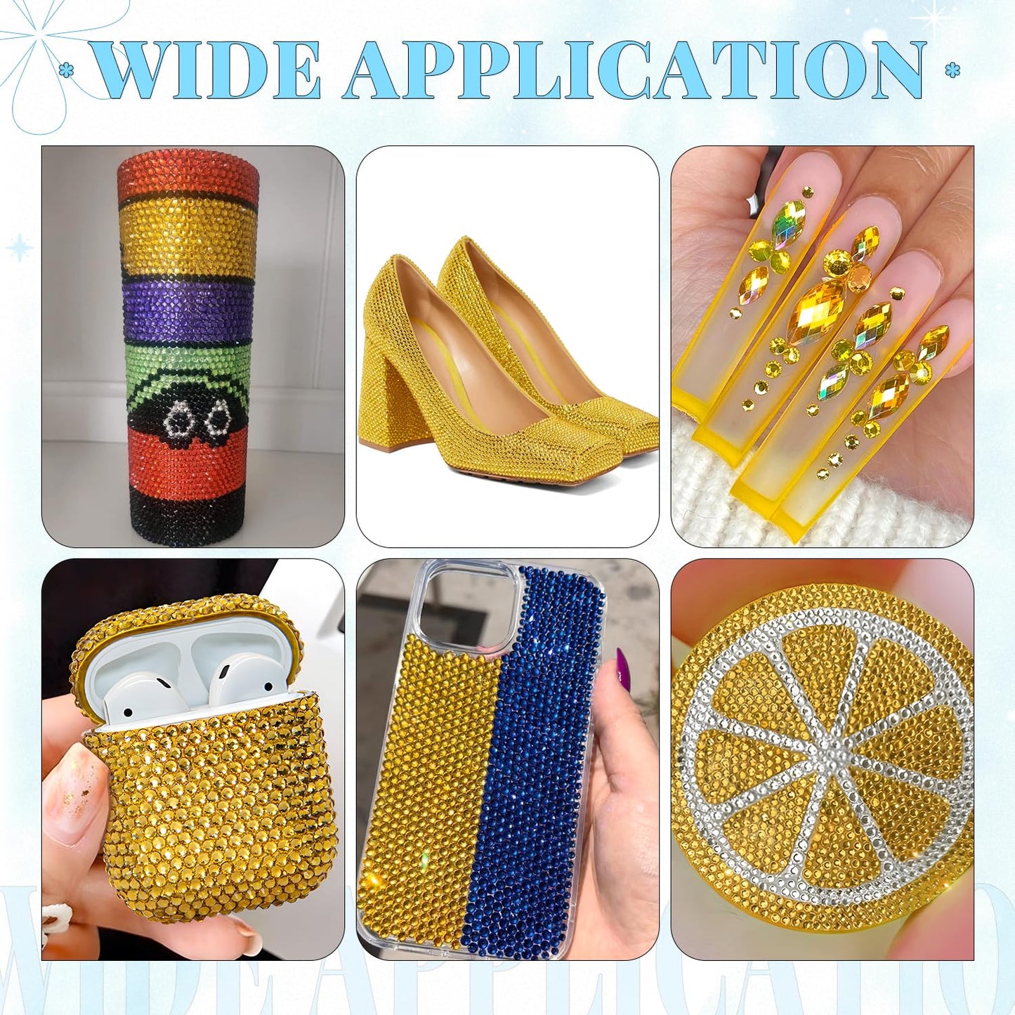 6000Pcs Resin Rhinestones for Bedazzling with 3Pcs B7000 Jewelry Glue, 1 Box Golden Flatback Rhinestones for Crafting Crafts DIY, Crystals Gems for Clothing Shoes Tumblers Nail Art Makeup-Velvo Beauty