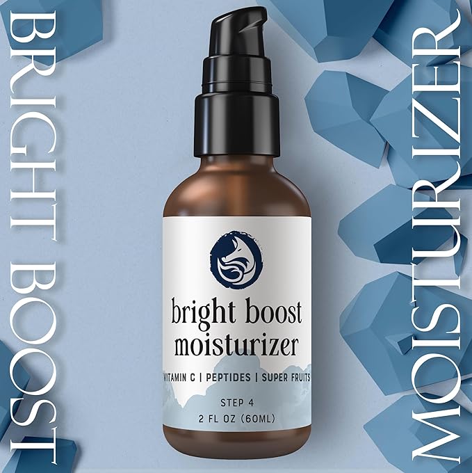 Bright Boost 7 Superfruits Peptide Face Moisturizer with Vitamin C - Gentle Daily Hydrating Luxury Lotion for Radiant Skin - Smooths Fine Lines - Fragrance Free All Skin Types 2oz-Velvo Beauty