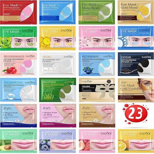 Under Eye Patches（23 Pairs）,Eye Mask Skincare For Puffiness,Eye Patches For Puffy Eyes And Dark Circles,Eye Gel Pads,Eye Bags Treatment For Women (23 Pairs)-Velvo Beauty