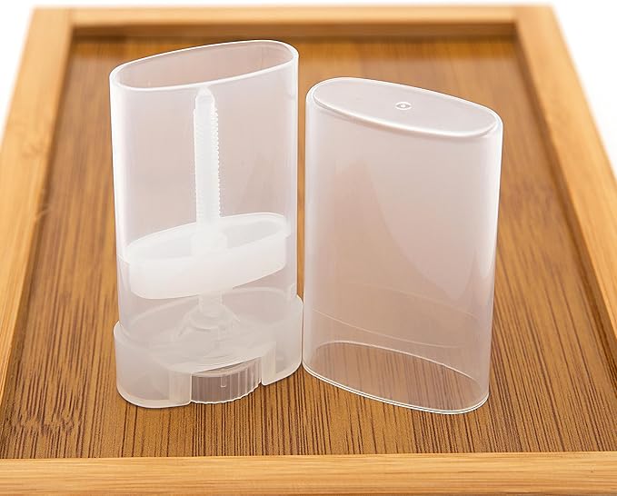 Empty Oval Deodorant Lip Lipstick Balm Tubes Containers Plastic 20PCS 15ML Transparent (15ml, Transparent)-Velvo Beauty