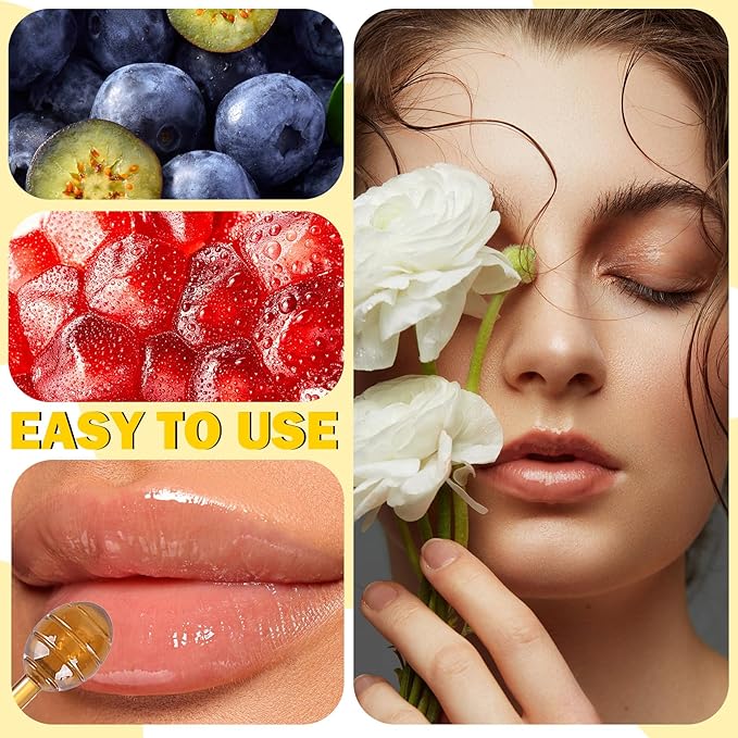 2PCS Lip Balm Honey Pot,Moisturizing Lip Sleep Mask,Prevention Dry and Cracked Overnight Sleeping Lip Mask with Brush,Reduces Lip Lines Long Lasting Hydrating Lip Care Scrubs Exfoliator-Velvo Beauty