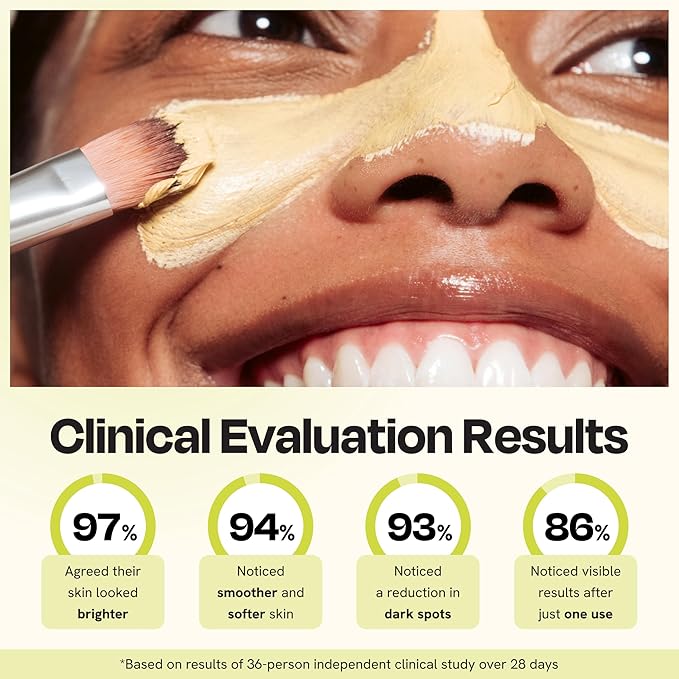 Gleamin Vitamin C Clay Mask for Dark Spots, Turmeric Clay Face Mask Skin Care, Deeply Cleanses & Refines Pores, Brightens Uneven Tone and Helps Improve Post-Blemish Scarring & Texture, Up to 20 Uses-Velvo Beauty