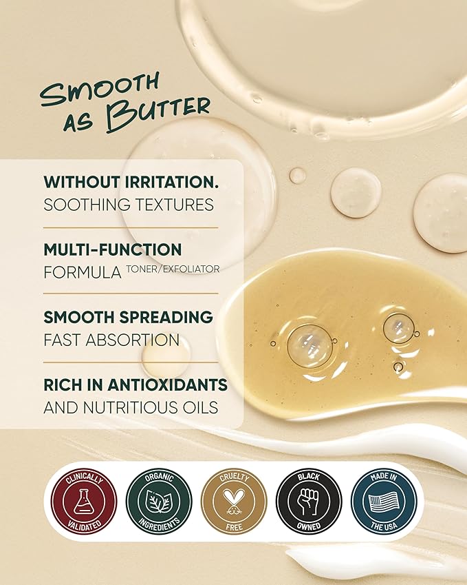 Buttah Skin Supreme Kit for Melanin Rich Skin | Facial Shea Butter 2 oz | Vitamin C Serum 1 oz | Cleanser 3.4 oz | Rosewater Toner 3.4 oz | Black Owned Skincare-Velvo Beauty