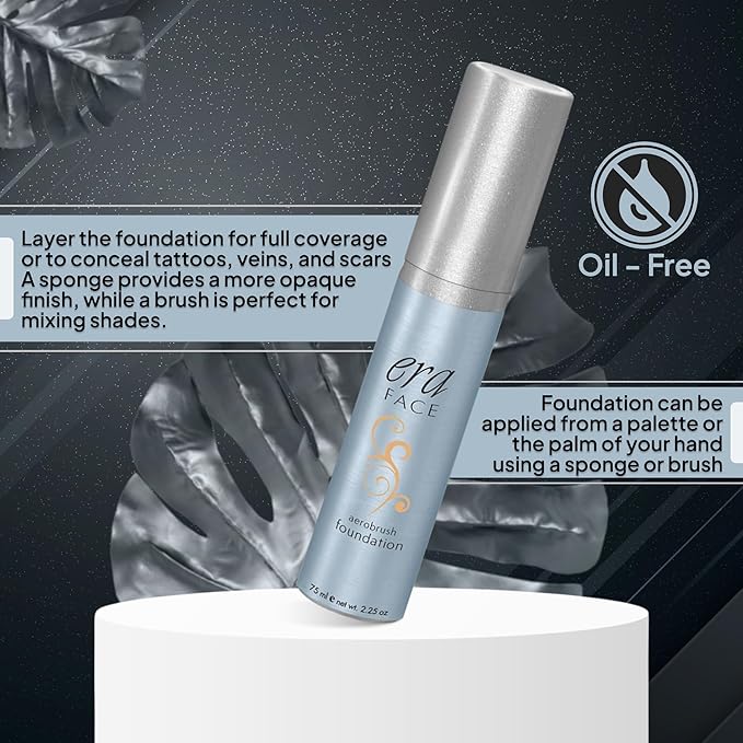 ERA Face spray makeup (R6 Ginger, 2.25 oz) - airbrush foundation, everyday, buildable, professional spray on cosmetics by Era Beauty-Velvo Beauty