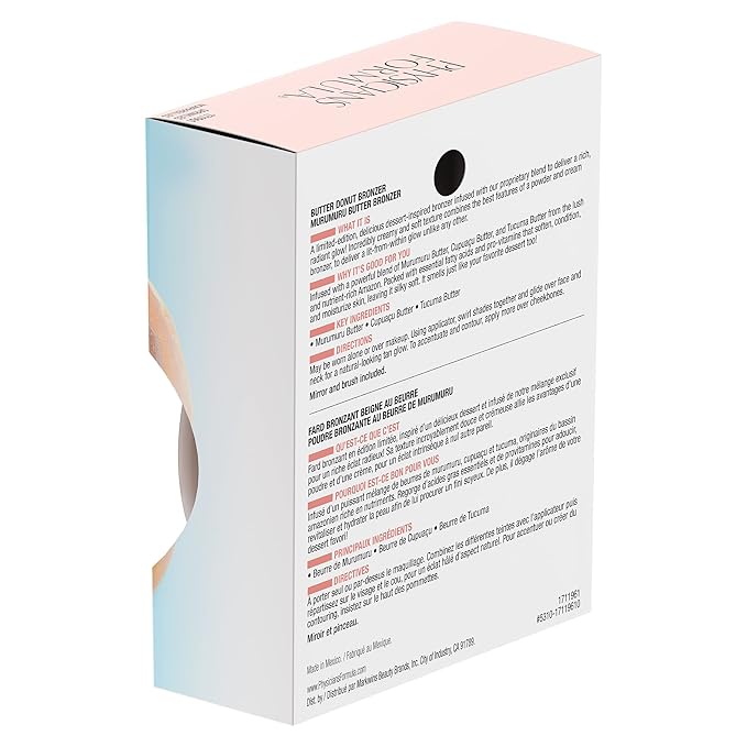 Physicians Formula Murumuru Butter Cheat Day Donut Bronzer, Lightweight, Cruelty-Free, For Sensitive Skin, Dark Shimmer Cream Bronzer, 0.38Oz, Sprinkles-Velvo Beauty