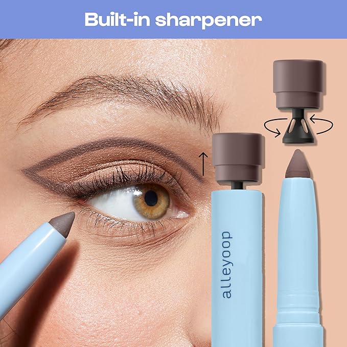 ALLEYOOP 11th Hour Waterproof Cream Eyeshadow Stick – Long-Lasting Eye Shadow Pencil & Eyeliner, Cream to Powder Stick & Highlighter – Smudge-Proof Eyeshadow Matte, Taupe Dollar Matte-Velvo Beauty