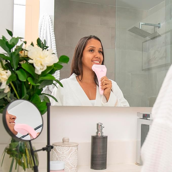 Ice Roller Face Massager 2 in 1 Set- Therapeutic Cooling to Naturally Tone & Tighten | Brighten Complexion and Reduce Wrinkles, Under Eye Puffiness | Facial Cool Ice Rollers for Migraine + Pain Relief-Velvo Beauty