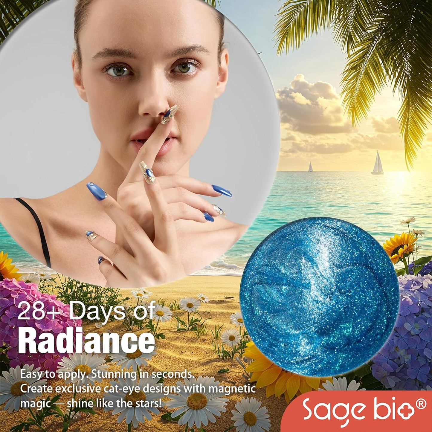 Cat Eye Gel Nail Polish, 15ml Magnetic Gel, High-Gloss Finish, Long-Lasting, DIY Manicure Kit with Magnet Stick, Stunning 3D Magnetic Effect, 04-Velvo Beauty